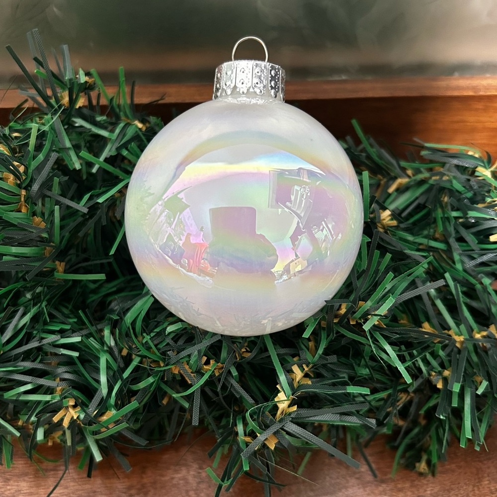 Vintage Inspired Handmade Glass Christmas Ornament - Iridescent - Friend - Picture 4 of 7